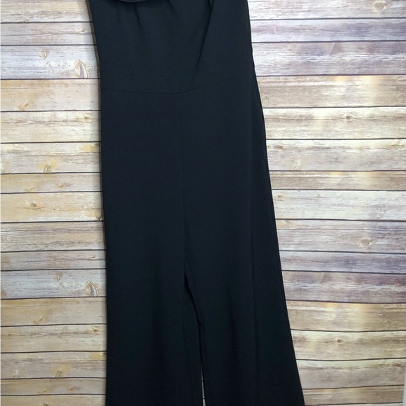NWT Eliza J One-Shoulder Black Ruffle Jumpsuit - Size 8! - Picture 5 of 6